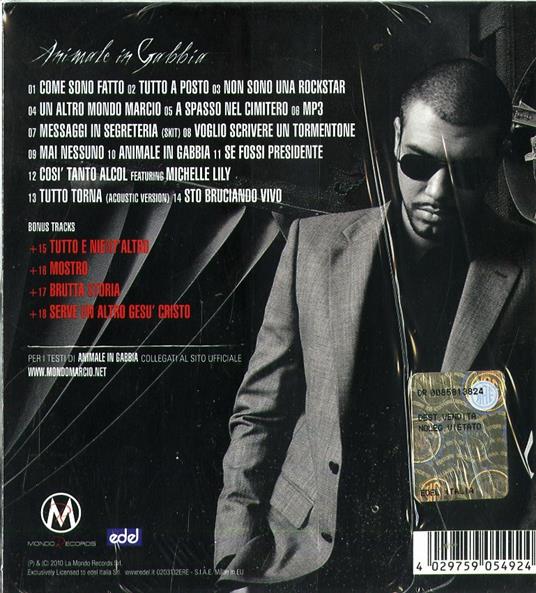 Animale In Gabbia (Repackaging) - CD Audio di Mondo Marcio - 2