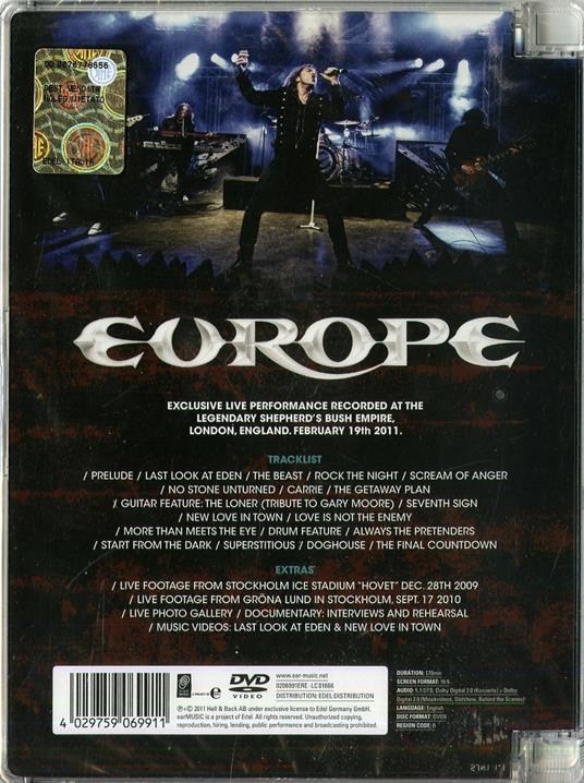 Europe. Live! At Shepherd's Bush, London (DVD) - DVD di Europe - 2