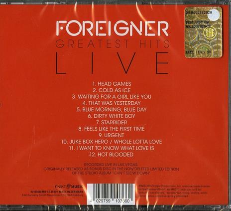 Greatest Hits Live - CD Audio di Foreigner - 2