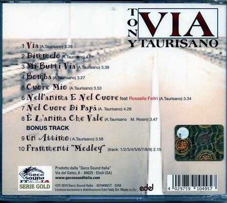 Via - CD Audio di Tony Taurisano - 2