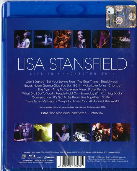 Lisa Stanfield. Live in Manchester (Blu-ray) - Blu-ray di Lisa Stansfield - 2
