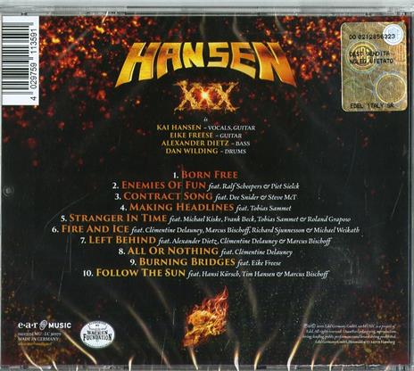XXX Three Decades in Metal - CD Audio di Kai Hansen - 2