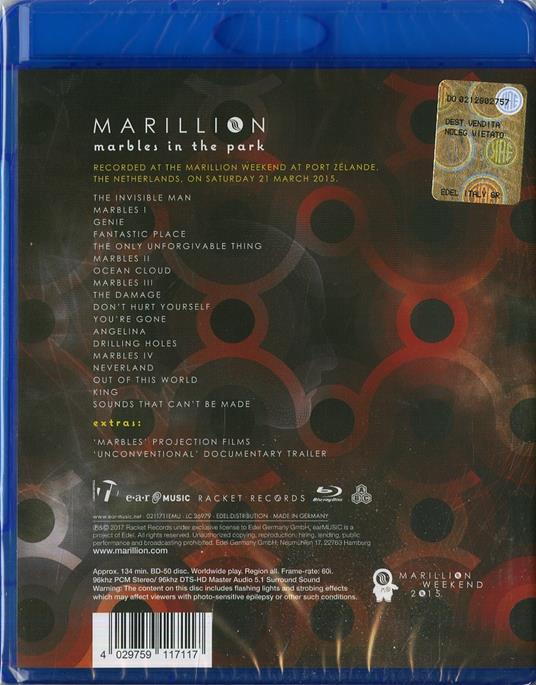Marillion. Marbles In The Park (Blu-ray) - Blu-ray di Marillion - 2