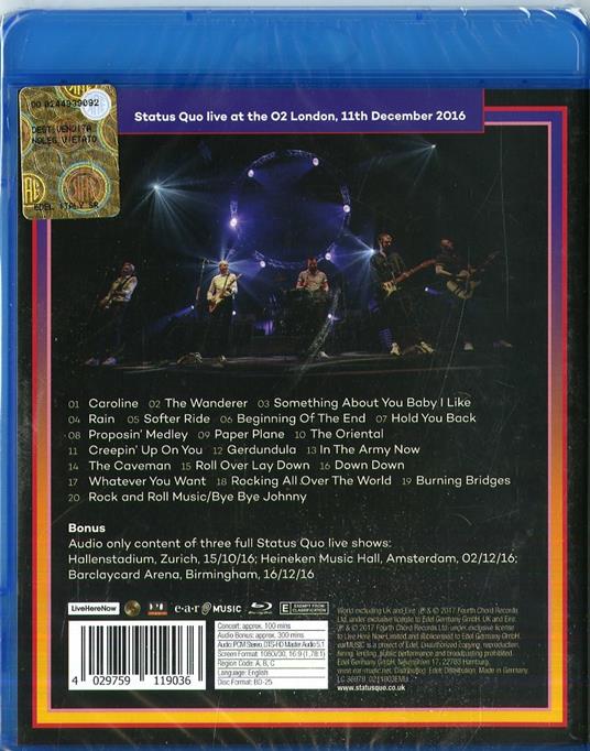 The Last Night of the Electrics (Blu-ray) - Blu-ray di Status Quo - 2