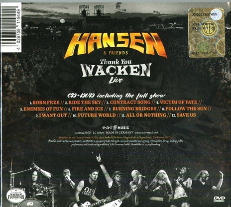 Thank You Wacken - CD Audio + DVD di Kai Hansen - 2