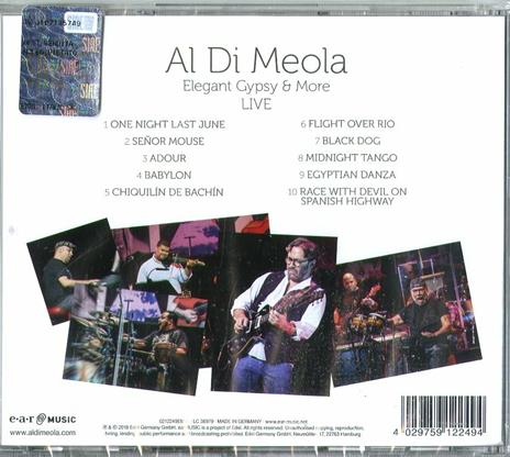 Elegant Gypsy & More Live - CD Audio di Al Di Meola - 2