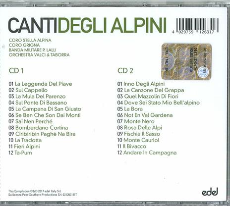 Il meglio dei canti degli Alpini - CD Audio - 2