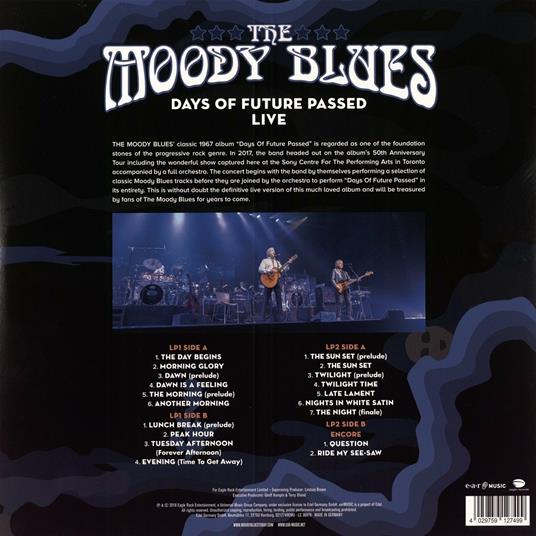 Days of Future Passed Live - Vinile LP di Moody Blues - 2