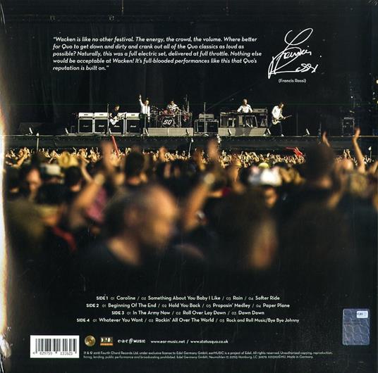 Down Down and Dirty at Wacken (Digipack + MP3 Download) - Vinile LP + DVD di Status Quo - 2