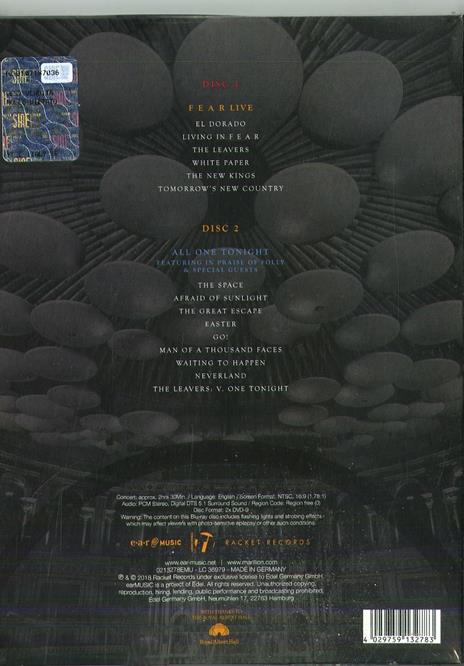 All One Tonight. Live at the Royal Albert Hall (2 DVD) - DVD di Marillion - 2