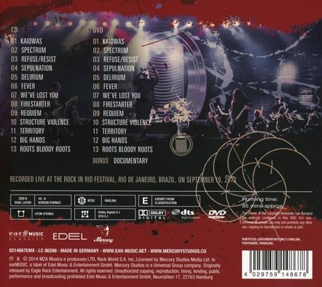 Metal Veins. Alive at Rock in Rio (CD + DVD) - CD Audio + DVD di Sepultura - 2