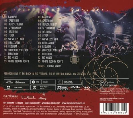 Metal Veins. Alive at Rock in Rio (CD + Blu-ray) - CD Audio + Blu-ray di Sepultura - 2