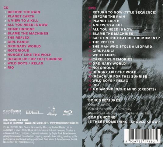 A Diamond in the Mind. Live 2011 (CD + Blu-ray) - CD Audio + Blu-ray di Duran Duran - 2