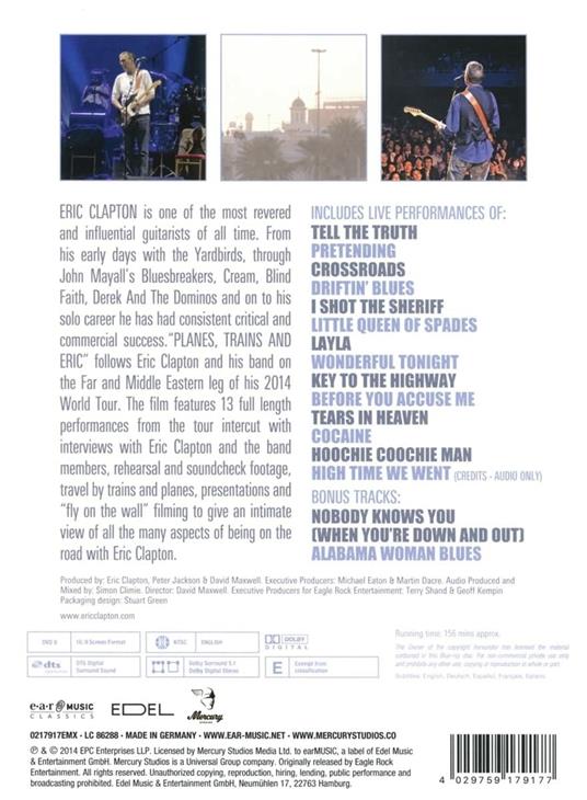 Planes, Trains and Eric (DVD) - DVD di Eric Clapton - 2