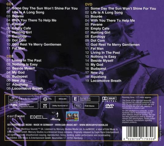 Live at Montreux 2003 (2 CD + DVD) - CD Audio + DVD di Jethro Tull - 2