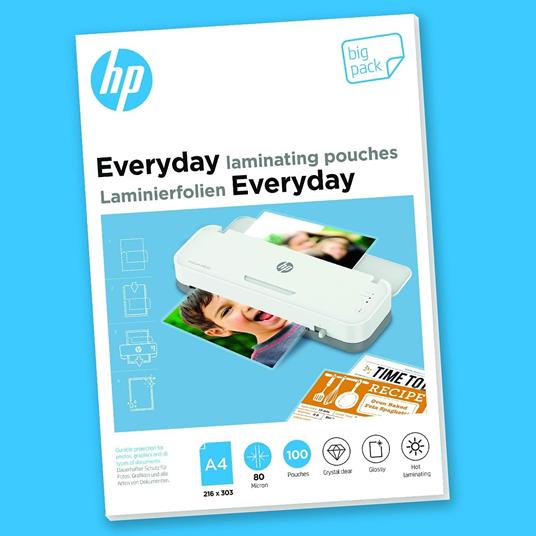 HP Pellicole per plastificatrice Everyday A4 80 Micron 100x - 3