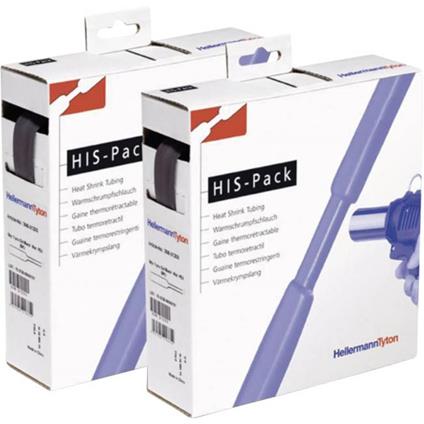HellermannTyton 300-30320 Guaina termoretraibile senza colla Nero 3.20 mm Rapporto di restringimento:2:1 10 m
