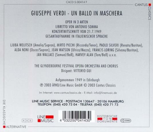 Un ballo in maschera - CD Audio di Giuseppe Verdi,Vittorio Gui - 2