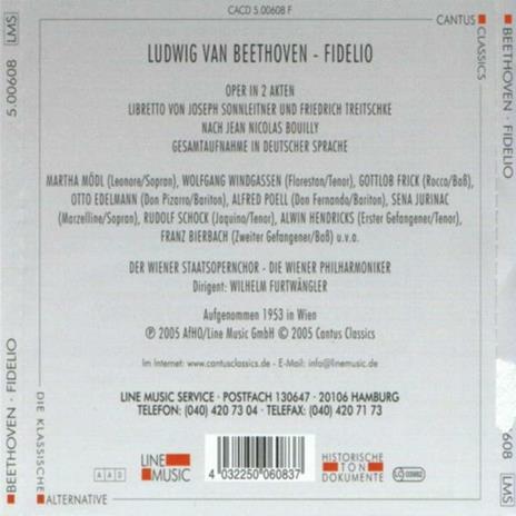 Fidelio - CD Audio di Ludwig van Beethoven,Wilhelm Furtwängler - 2