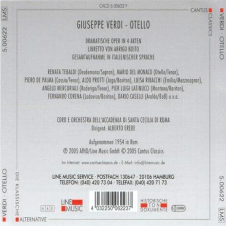 Otello - CD Audio di Giuseppe Verdi,Alberto Erede - 2