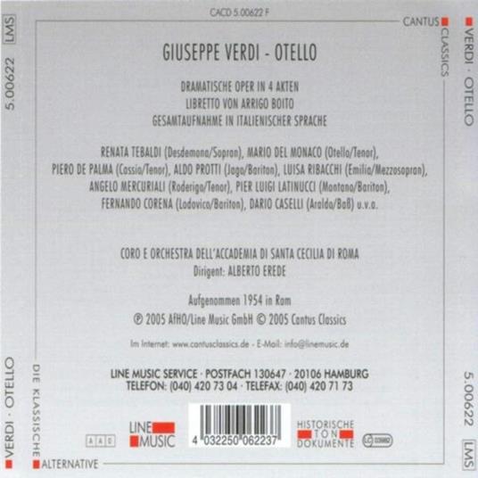 Otello - CD Audio di Giuseppe Verdi,Alberto Erede - 2