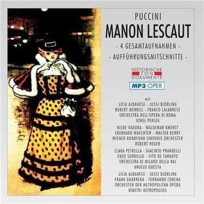 Manon Lescaut - CD Audio di Giacomo Puccini