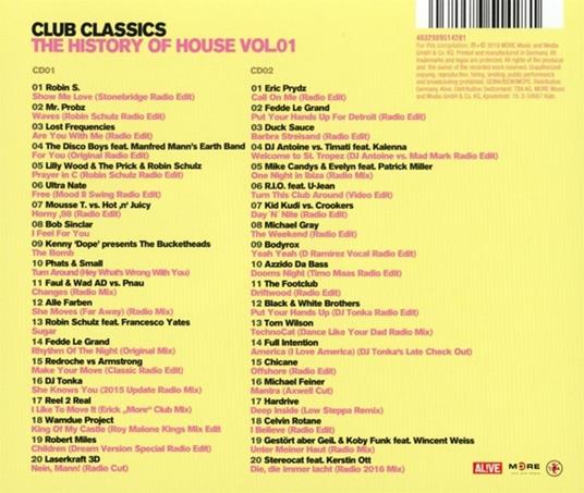 Club Classics Vol. 1 - History Of House - CD Audio - 2