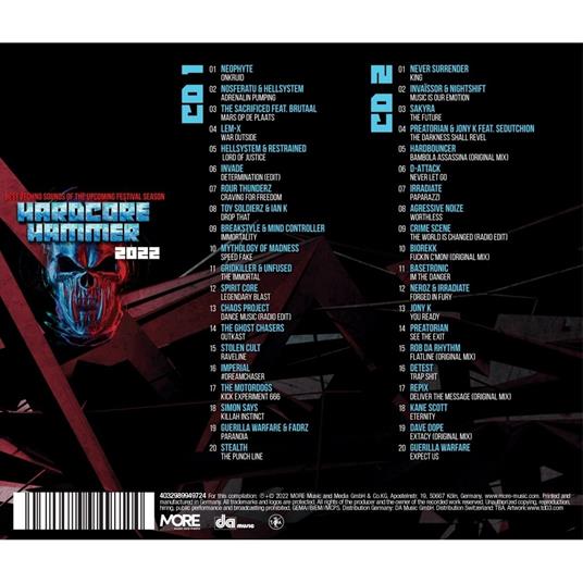 Hardcore Hammer 2022. Best Techno Sounds Of The... - CD Audio