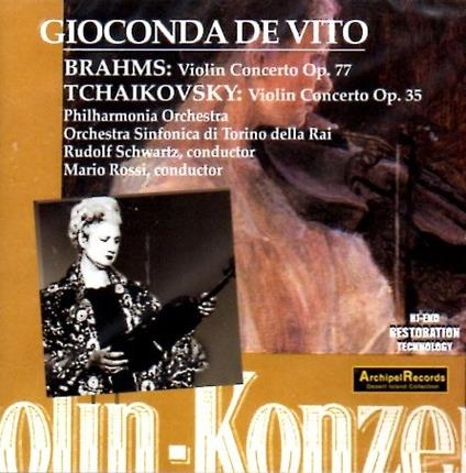 Gioconda De Vito - CD Audio di Johannes Brahms,Pyotr Ilyich Tchaikovsky,Gioconda De Vito