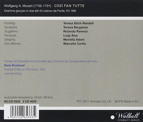 Così fan tutte - CD Audio di Wolfgang Amadeus Mozart - 2