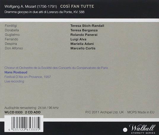 Così fan tutte - CD Audio di Wolfgang Amadeus Mozart - 2