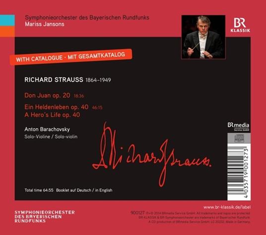 Descrizione. Don Juan op.20 - Vita d'eroe op.40 - CD Audio di Richard Strauss,Mariss Jansons,Orchestra Sinfonica della Radio Bavarese - 2