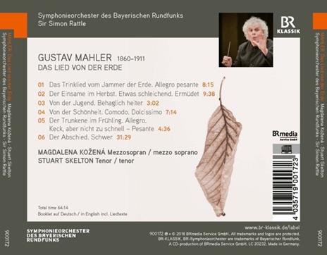 Das Lied Von der Erde (Il canto della terra) - CD Audio di Gustav Mahler,Simon Rattle,Orchestra Sinfonica della Radio Bavarese - 2