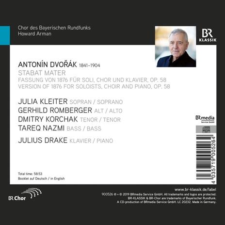 Stabat Mater op.58 - CD Audio di Antonin Dvorak,Howard Arman - 2