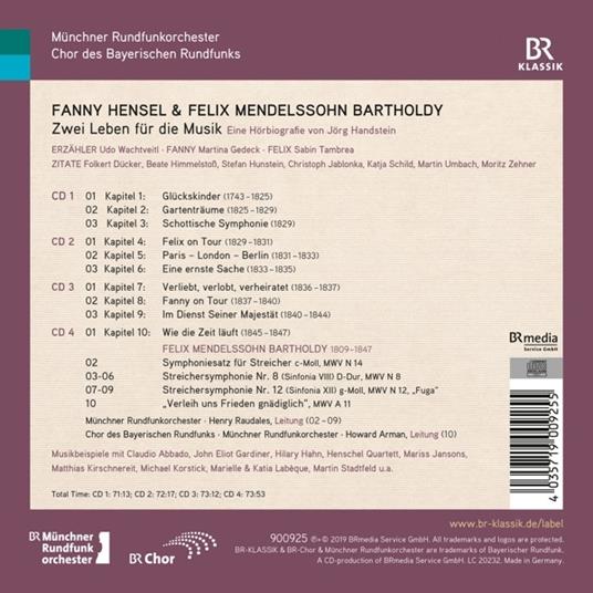 Zwei Leben für Die Musik - CD Audio di Felix Mendelssohn-Bartholdy,Fanny Mendelssohn-Hensel,Radio Symphony Orchestra Monaco - 2