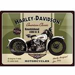 Cartolina metallica Metal Card Harley-Davidson Knucklehead, 14x0x10 cm