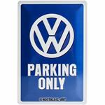 Cartello Tin Sign 20 x 30cm VW Parking Only, 30x0x20 cm