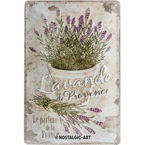 Cartello Tin Sign 20 x 30cm Lavande de Provence, 30x0x20 cm