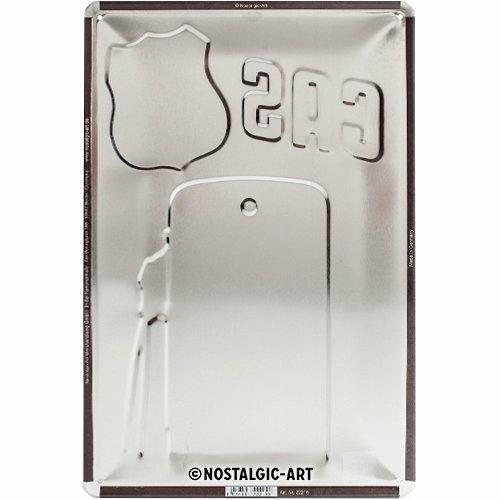 Cartello Tin Sign 20 x 30cm Route 66 Gas Station, 30x0x20 cm - 2