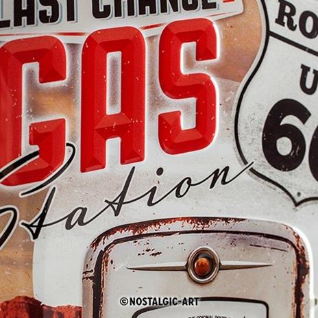 Cartello Tin Sign 20 x 30cm Route 66 Gas Station, 30x0x20 cm - 3