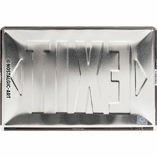 Cartello Tin Sign 20 x 30cm Exit, 30x0x20 cm - 2