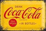 Cartello Tin Sign 20 x 30cm Coca-Cola - Logo Yellow, 30x0x20 cm