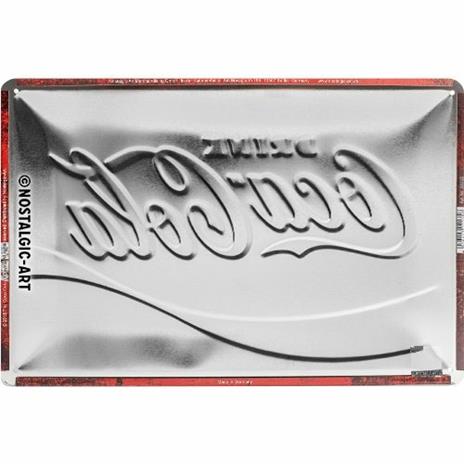 Cartello Tin Sign 20 x 30cm Coca-Cola - Logo Red Wave, 30x0x20 cm - 2