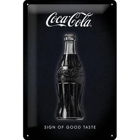 Cartello Tin Sign 20 x 30cm Coca-Cola - Sign Of Good Taste, 30x0x20 cm - 2