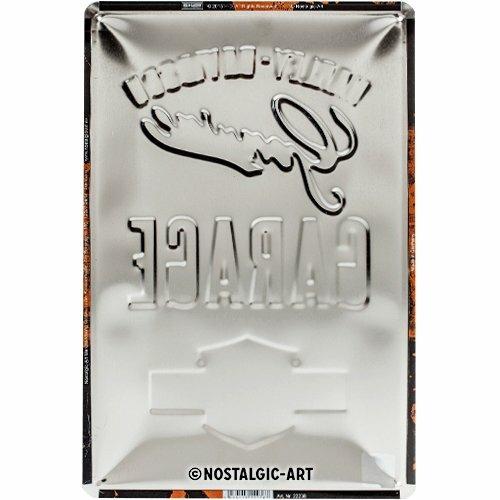 Cartello Tin Sign 20 x 30cm Harley-Davidson Garage, 30x0x20 cm - 3