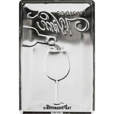 Cartello Tin Sign 20 x 30cm World of Wine, 30x0x20 cm - 2