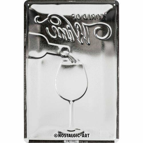 Cartello Tin Sign 20 x 30cm World of Wine, 30x0x20 cm - 2