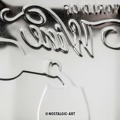 Cartello Tin Sign 20 x 30cm World of Wine, 30x0x20 cm - 4