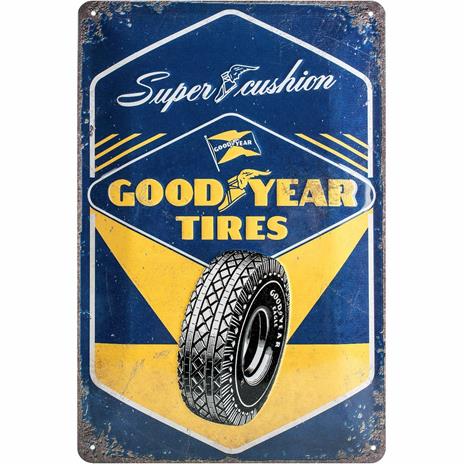 Cartello Tin Sign 20 x 30 cm Goodyear - Super Cushion - 6
