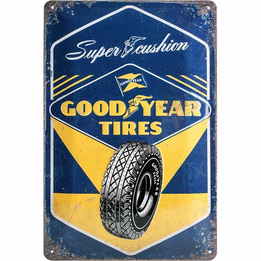 Cartello Tin Sign 20 x 30 cm Goodyear - Super Cushion - 6